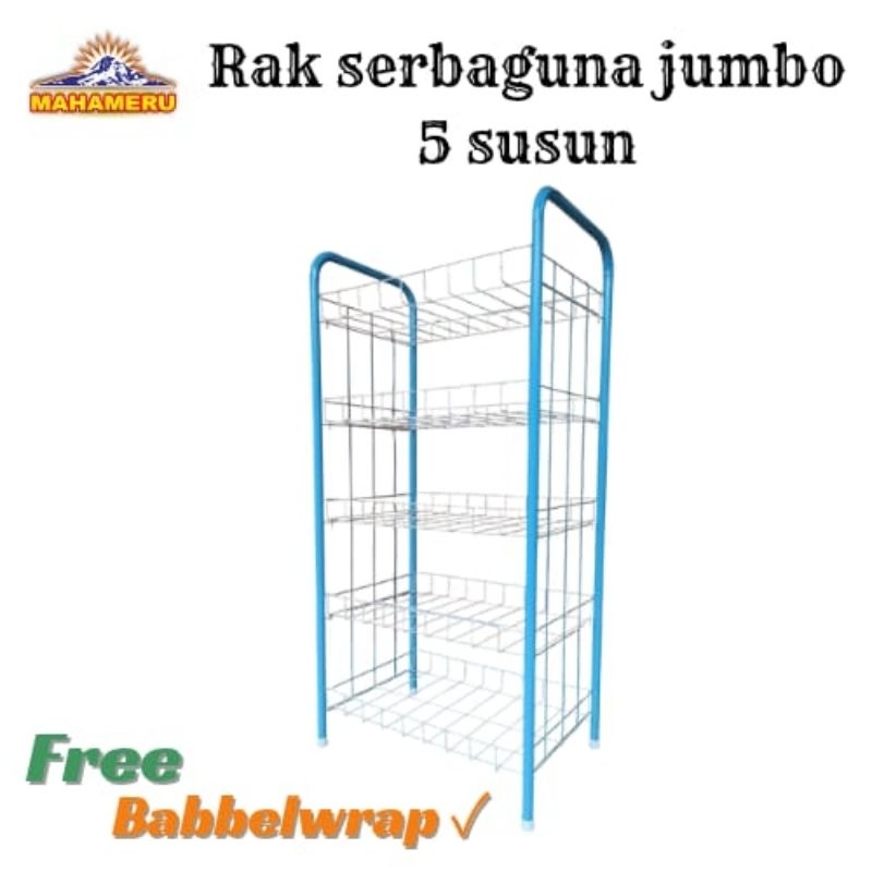 Rak serbaguna jumbo 5 susun rak chiki rak cemilan besi anti karat mahameru