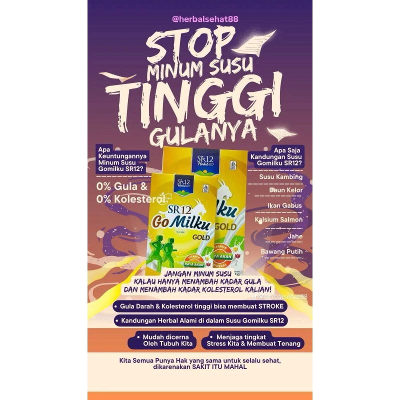 

SR12 GO MILKU GOLD 600 GRAM SUSU KAMBING ETAWA TANPA GULA
