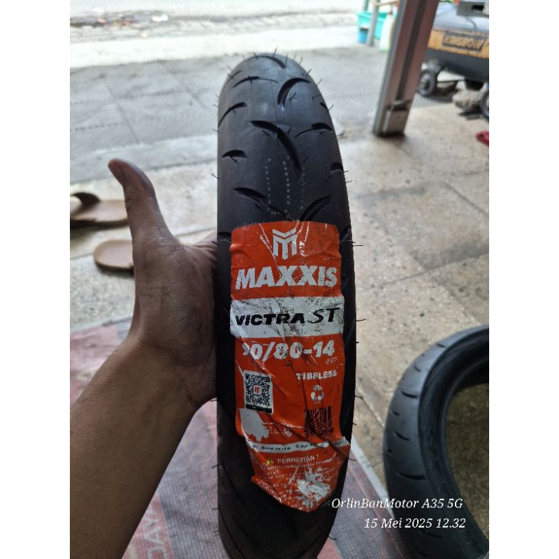 BAN MAXXIS VICTRA 90/80-14 TUBLES/BAN DEPAN MAXXIS NEW VARIO125/BAN LUAR DEPAN LEXI/BAN DEPAN MAXXIS