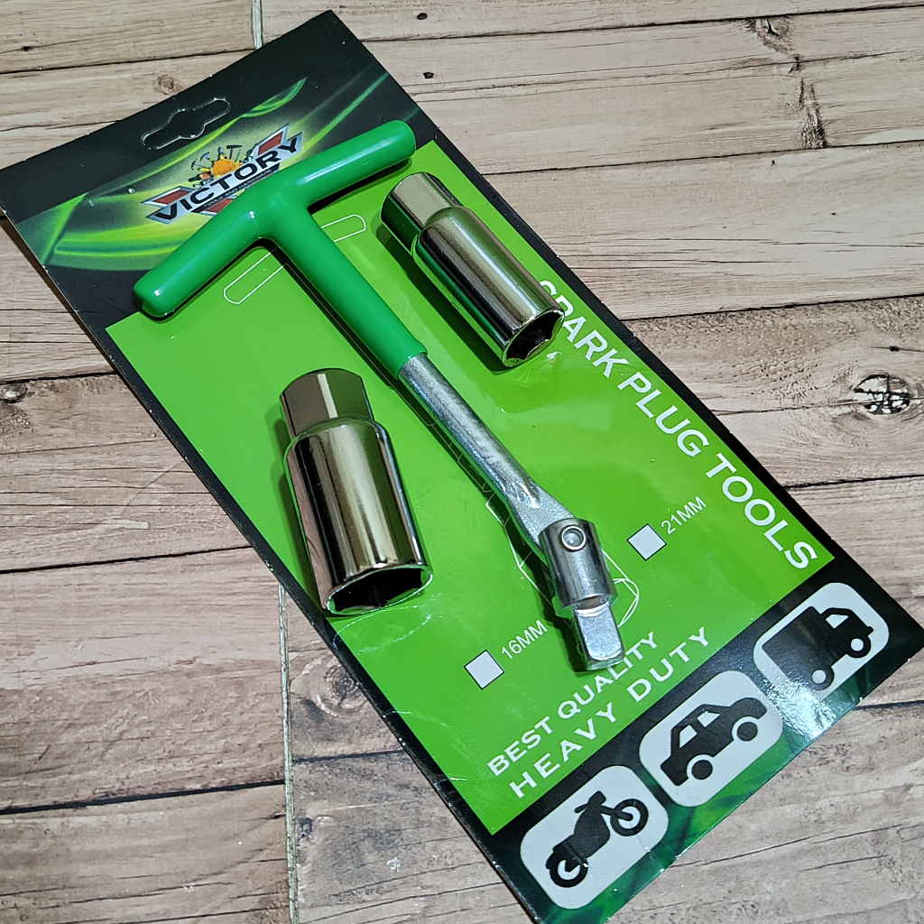 Kunci Busi Gagang Fleksibel Type T Mata Sock Busi 16 - 21 Mm VICTORY Kunci Busi Set 2 Mata Kunci Bus