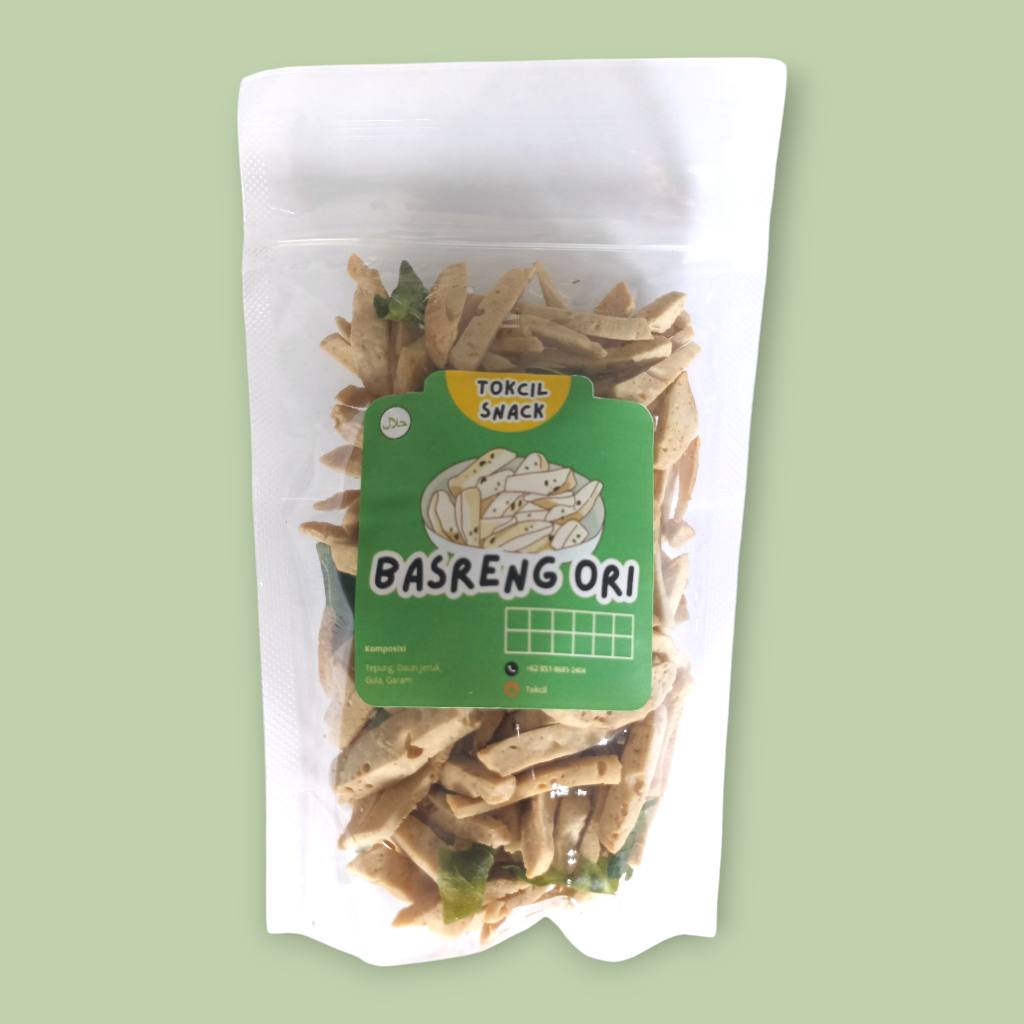 

Basreng Gurih Basreng Rasa Original Daun Jeruk Tokcil Snack Kemasan 200 gram