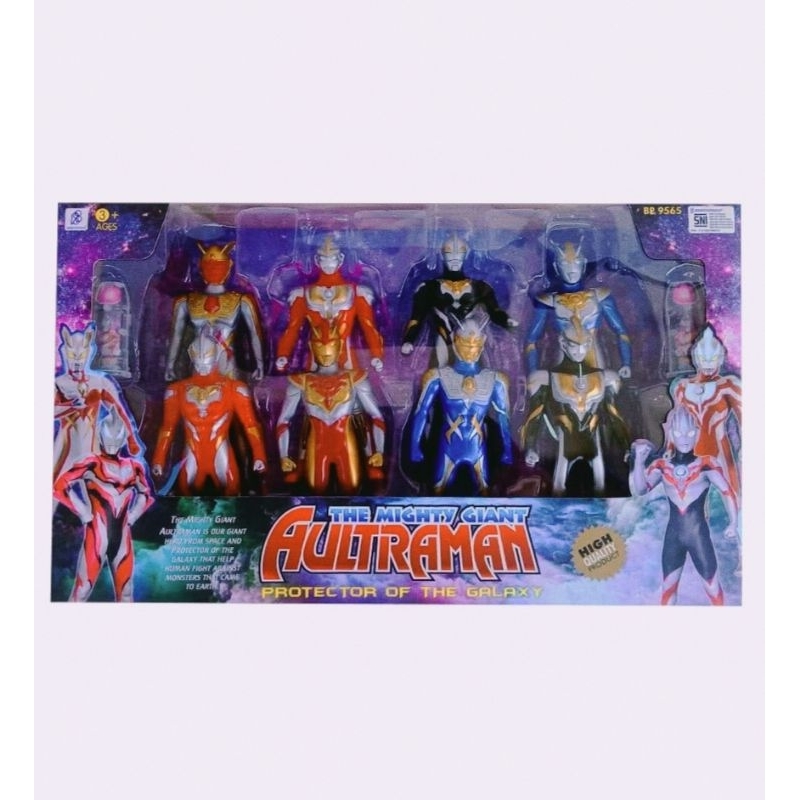 Mainan Anak Super Heroes The Mighty Giant Aultraman BP9565 Isi 8pcs