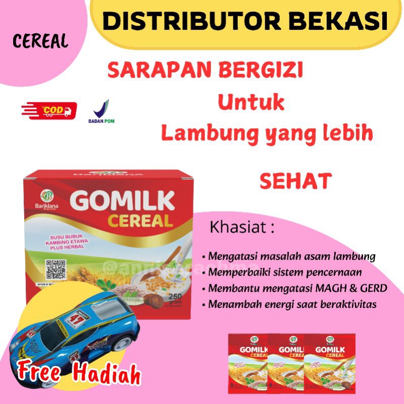 

[BISA COD + GARANSI] GOMILK SEREAL isi 10 Sachet | Andalan Sarapan keluarga setiap hari, Bariklana