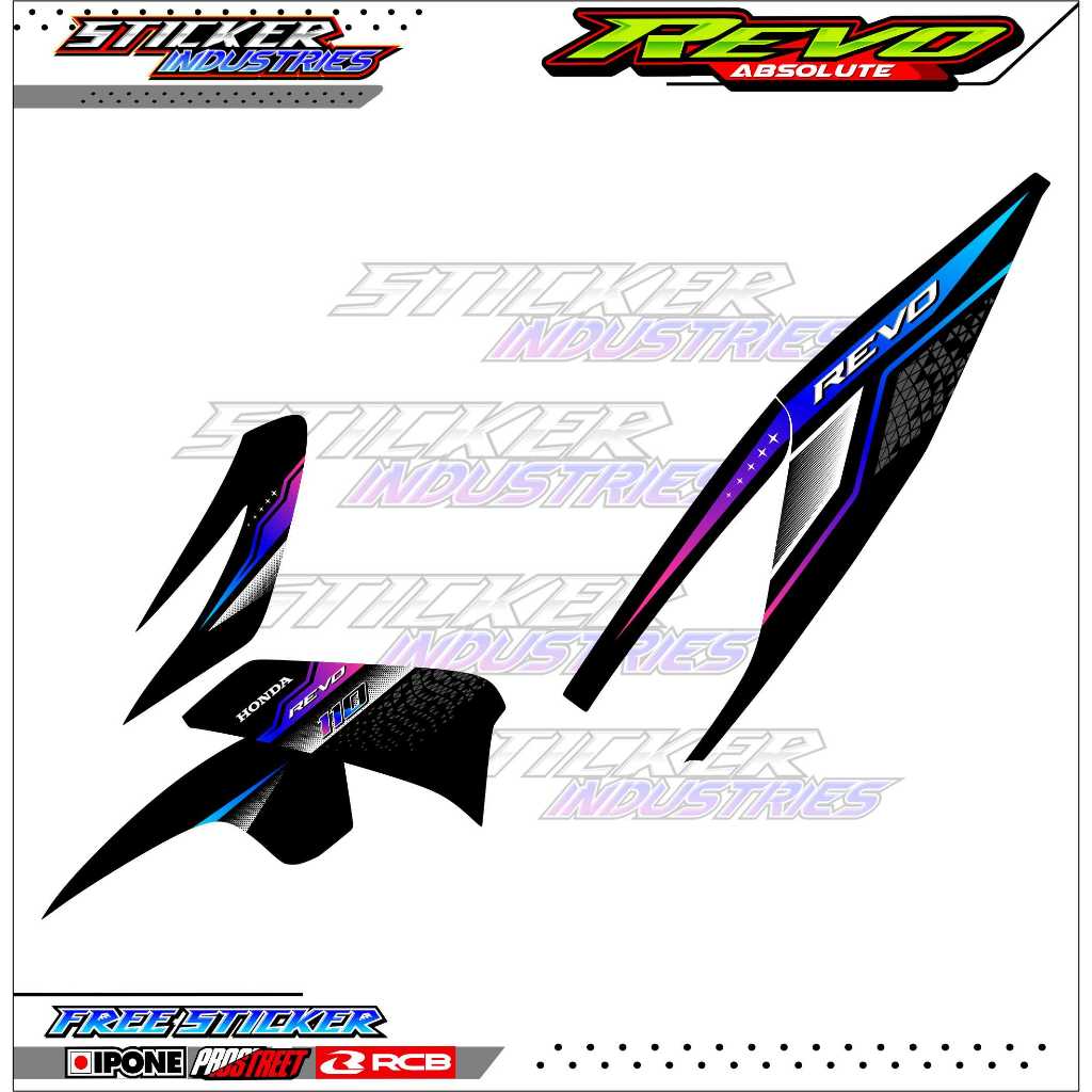 STRIPING VARIASI HONDA REVO ABSOLUTE PP / STICKER LIST VARIASI MOTOR REVO ABSOLUTE