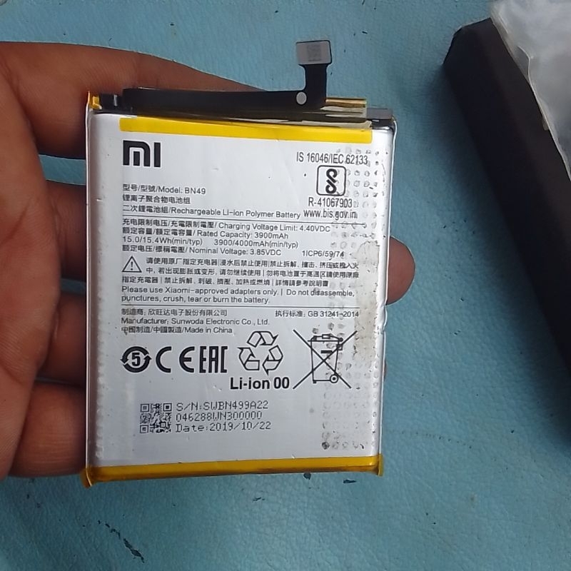 batre bn49 hp redmi 7a  copotan