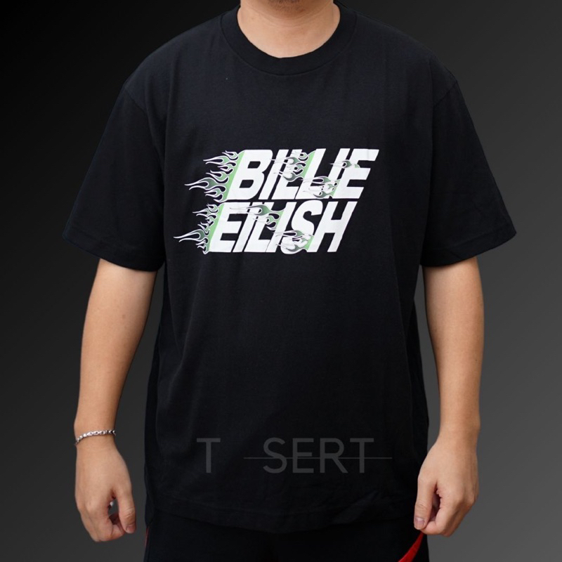 Uniqlo X Billie Eilish Takashi Murakami Green Flame Black Tee Original