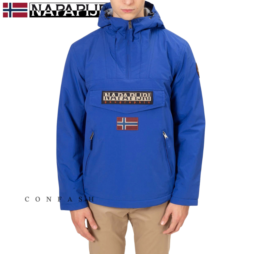 Jaket Napapijri Skidoo Rainforest Summer 3 Skydiver Blue Original Sablon Windproof Waterproof Summit