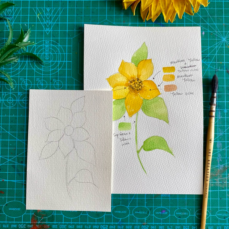 

Sketsa Gambar untuk Watercolor dan Gouache (Flower)