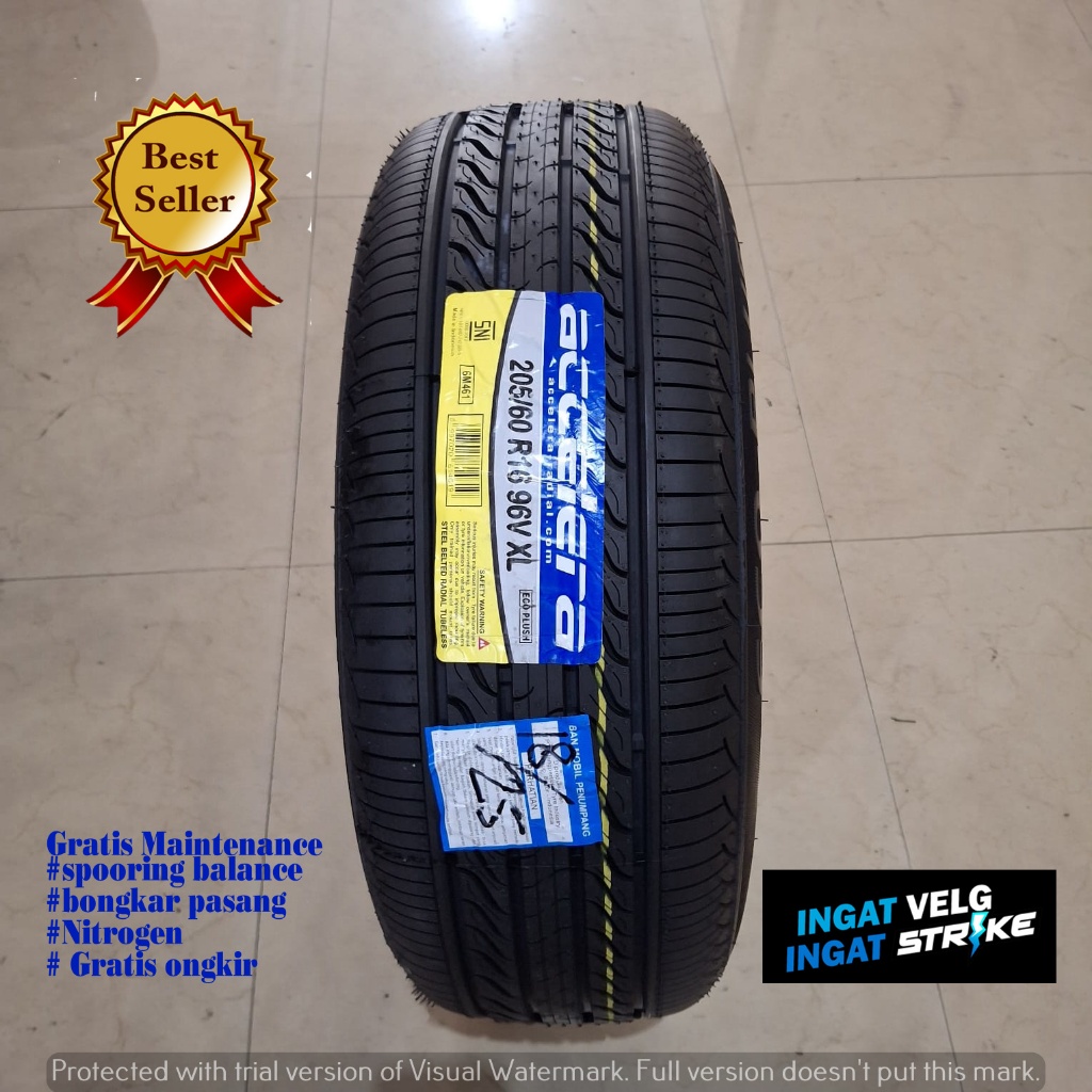 Ban Mobil 205 60 R16 Accelera Ecoplus - Ukuran Ford Ecosport, Honda Accord VTI, Mazda Biante