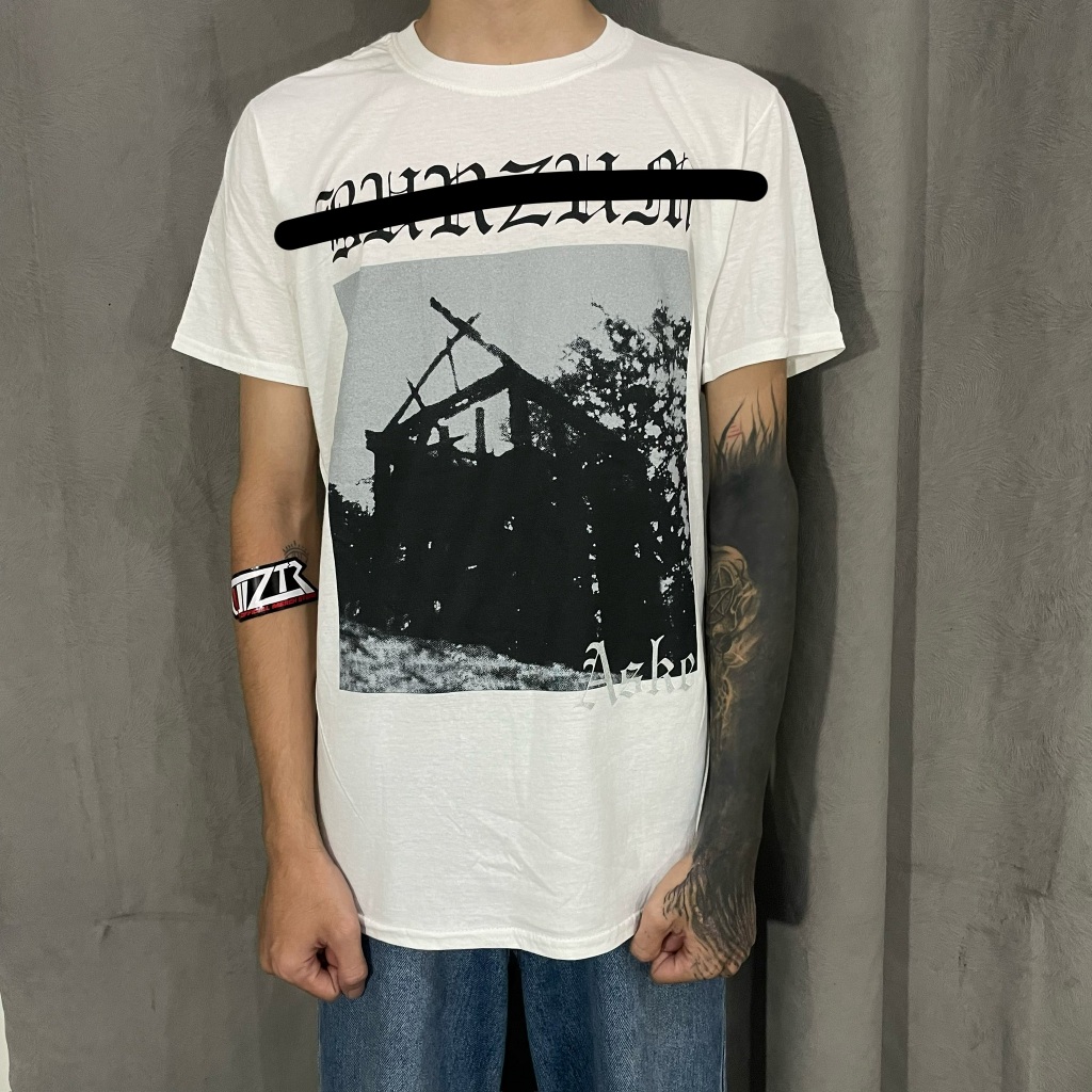 T Shirt Band Official BURZUM - ASKE WHITE Original
