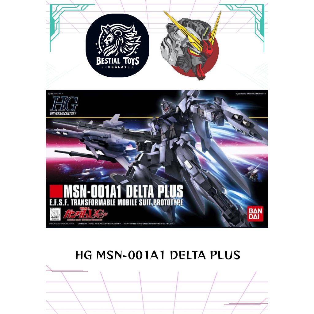 HG MSN-001A1 Delta Plus E.F.S.F. Transformable Mobile Suit Prototype BANDAI