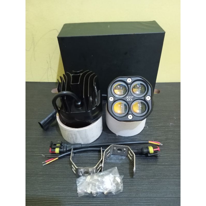 Lampu Tembak LED 4D Jeep 4x4 | Lampu Sorot Mobil 40 Watt 12V | Lampu Tembak Sorot Mobil Motor Super 