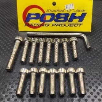 BAUT BAK MESIN SET RX KING MODEL VARIASI CROOM MERK POSH