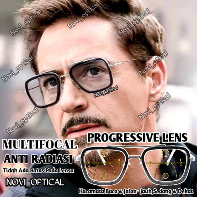 Kacamata Aviator Plus baca dan jalan anti radiasi | Kacamata PROGRESIF Plus Baca Dan Jalan Antiradia