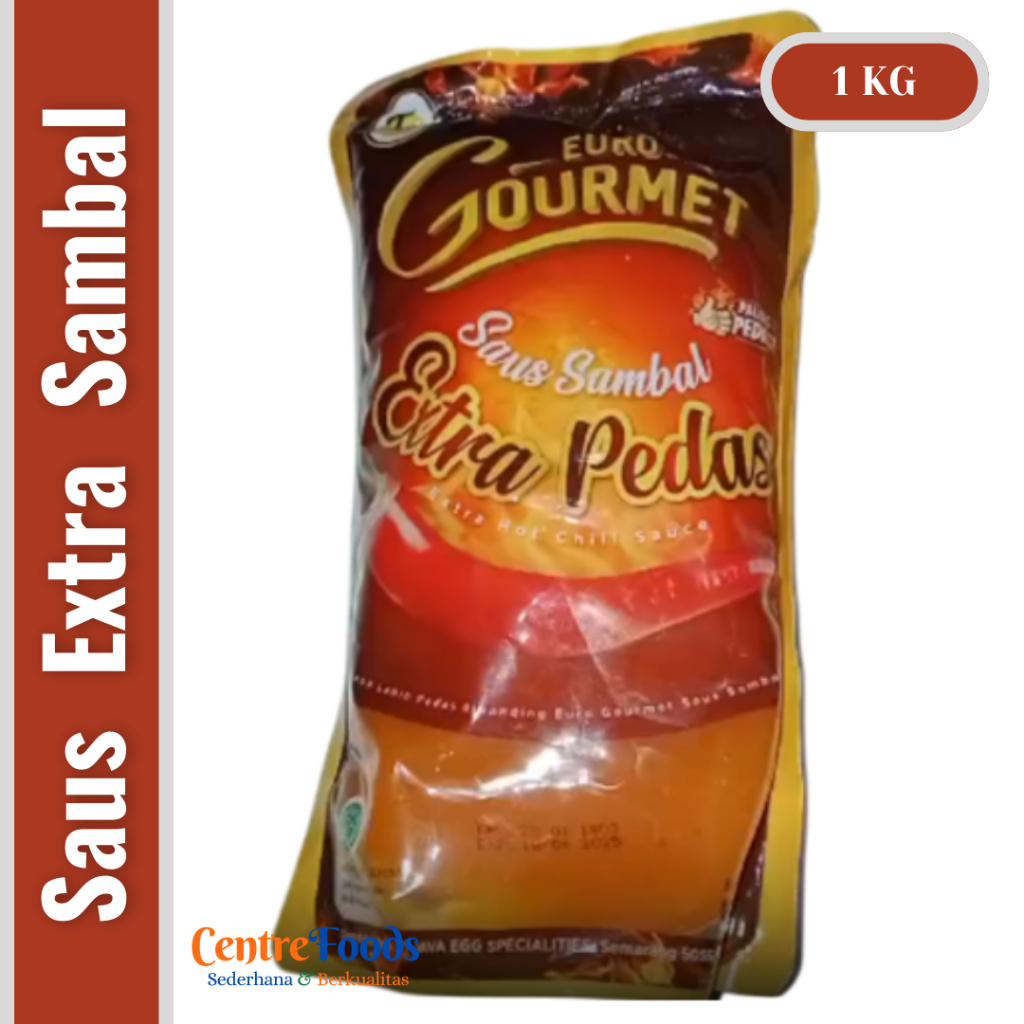 

Saus Sambal Extra Pedas - Extra Hot Chili Sauce EURO GOURMET | 1 Kg [ Harga Per BKS ]
