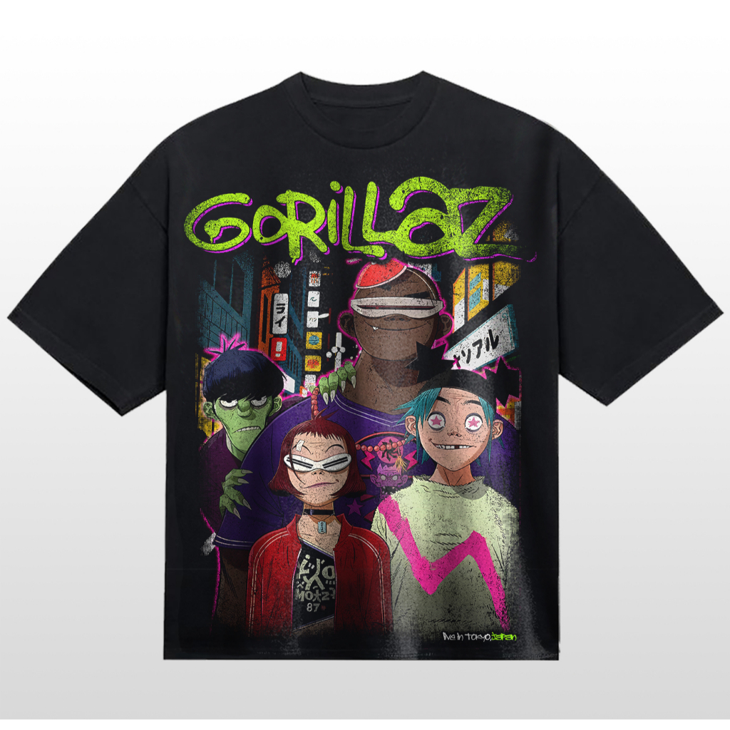 GORILLAZ Kaos Gorillaz kaos OVERSIZE GORILLAZ - Treasure Merch