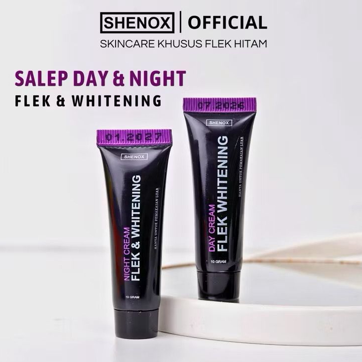 Shenox Skincare Flek Hitam Salep Day Flek & Salep Night Flek Whitening Resmi BPOM | Paket Salep Dark