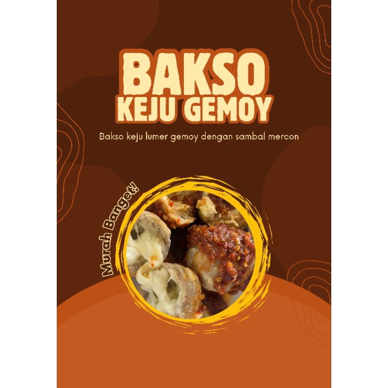 

bakso keju lumer gemoy isi 5 free sambal mercon