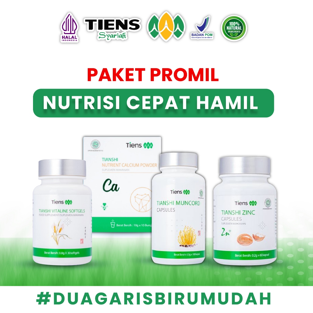 Tiens Paket Program Hamil Promil Nutrisi Cepat Hamil Suami & Istri Kemandulan Herbal