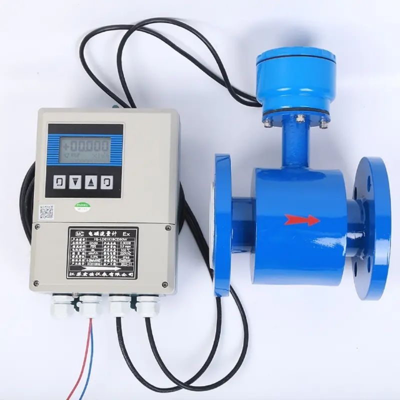 Flowmeter Electromagnetic 4"DN100 Flow meter PTFE Magnetic Aliran Cairan Makanan Kimia Limbah