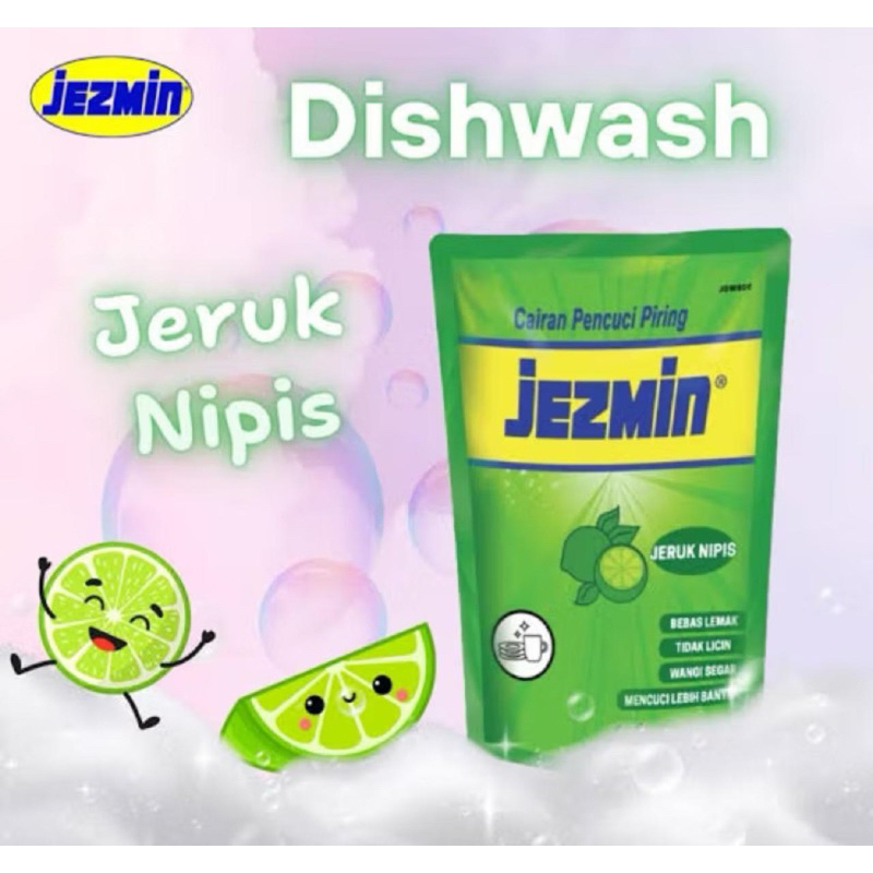 JEZMIN Liquid Dishwash Jeruk Nipis 680ml | Sabun Pencuci Piring Jeruk Nipis
