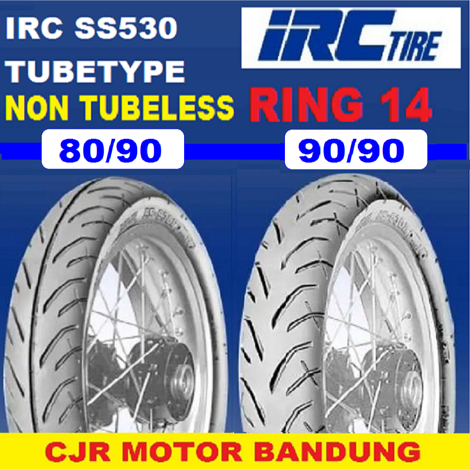 Ban Motor TUBETYPE BUKAN TUBELESS IRC SS530 80/90 90/90 ring 14 SS 530 ban matic mio, beat, vario, s