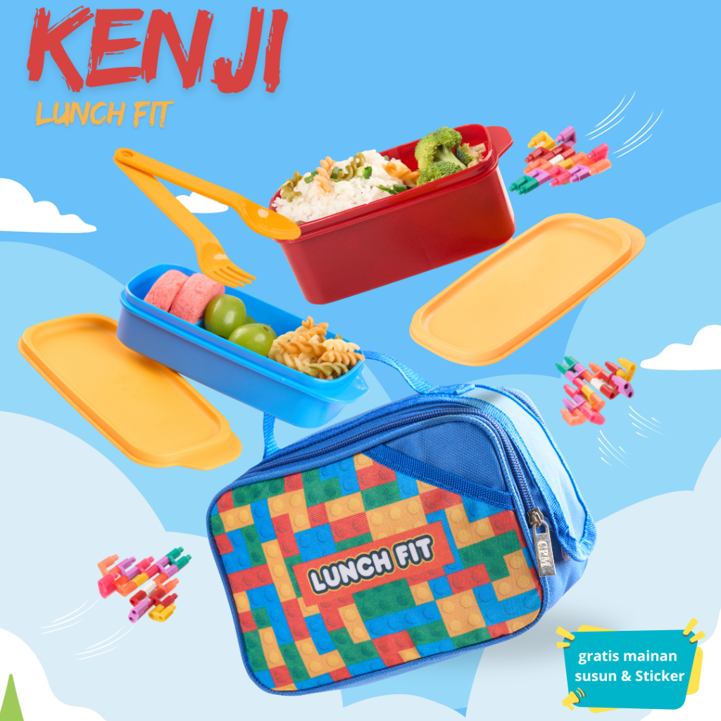 Tas Bekal kenji set 0f 4 pcs /tas bekal alumuniun fol /tas bekal motif balok