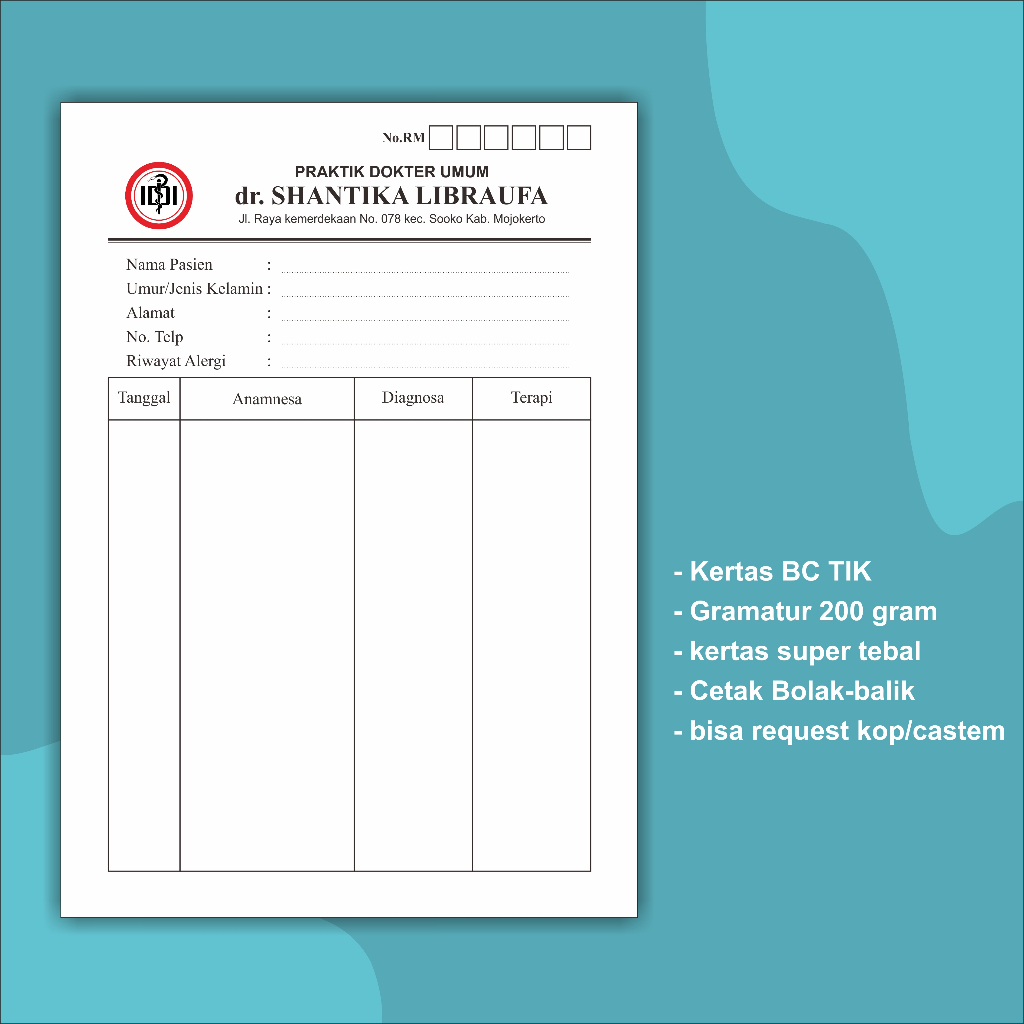 

kartu rekam medis castem, kartu RM castem