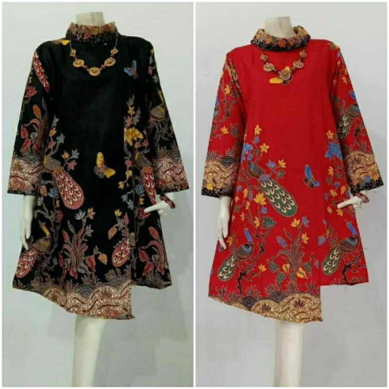 tunik mewah atasan wanita baju batik halus.