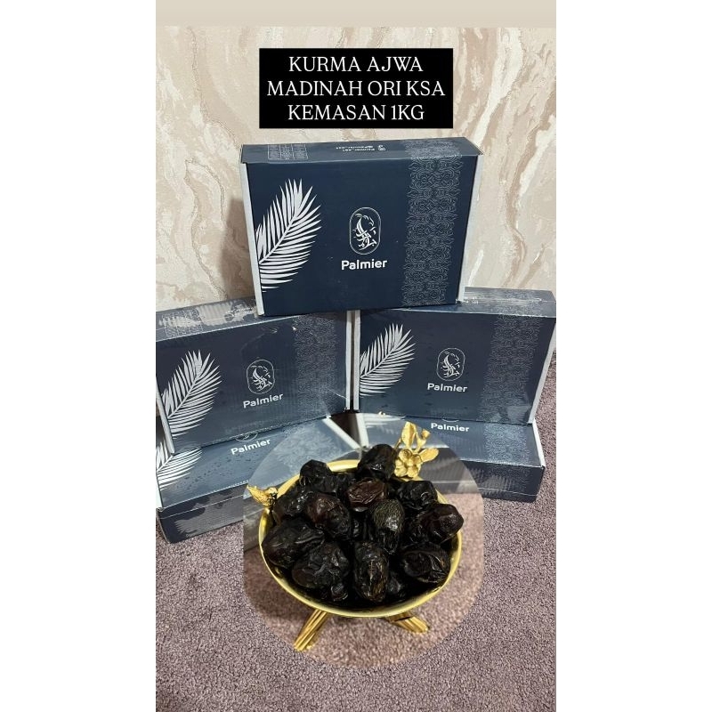 

Kurma nabi ajwa Madinah anti sihir merk palmier 1kg