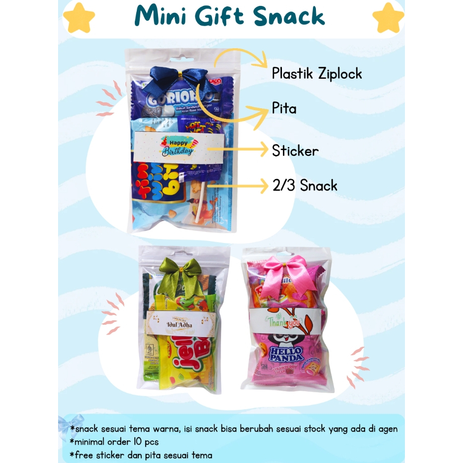 

Mini Gift Snack/Mini Hampers/Mini Gift Ulang Tahun