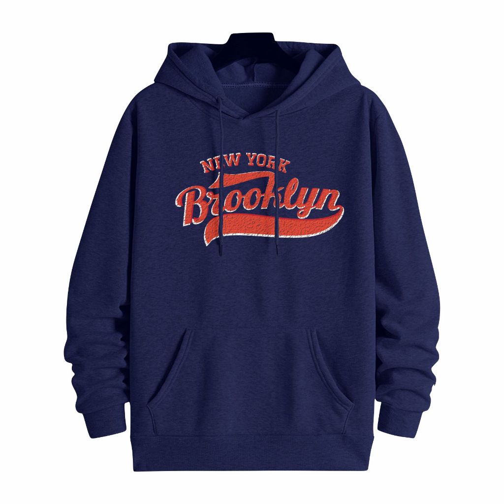 KREATOR ID Hoodie Premium Sweater Hoodie Pria Distro navy biru brooklyn Original Tebal Size M L XL X