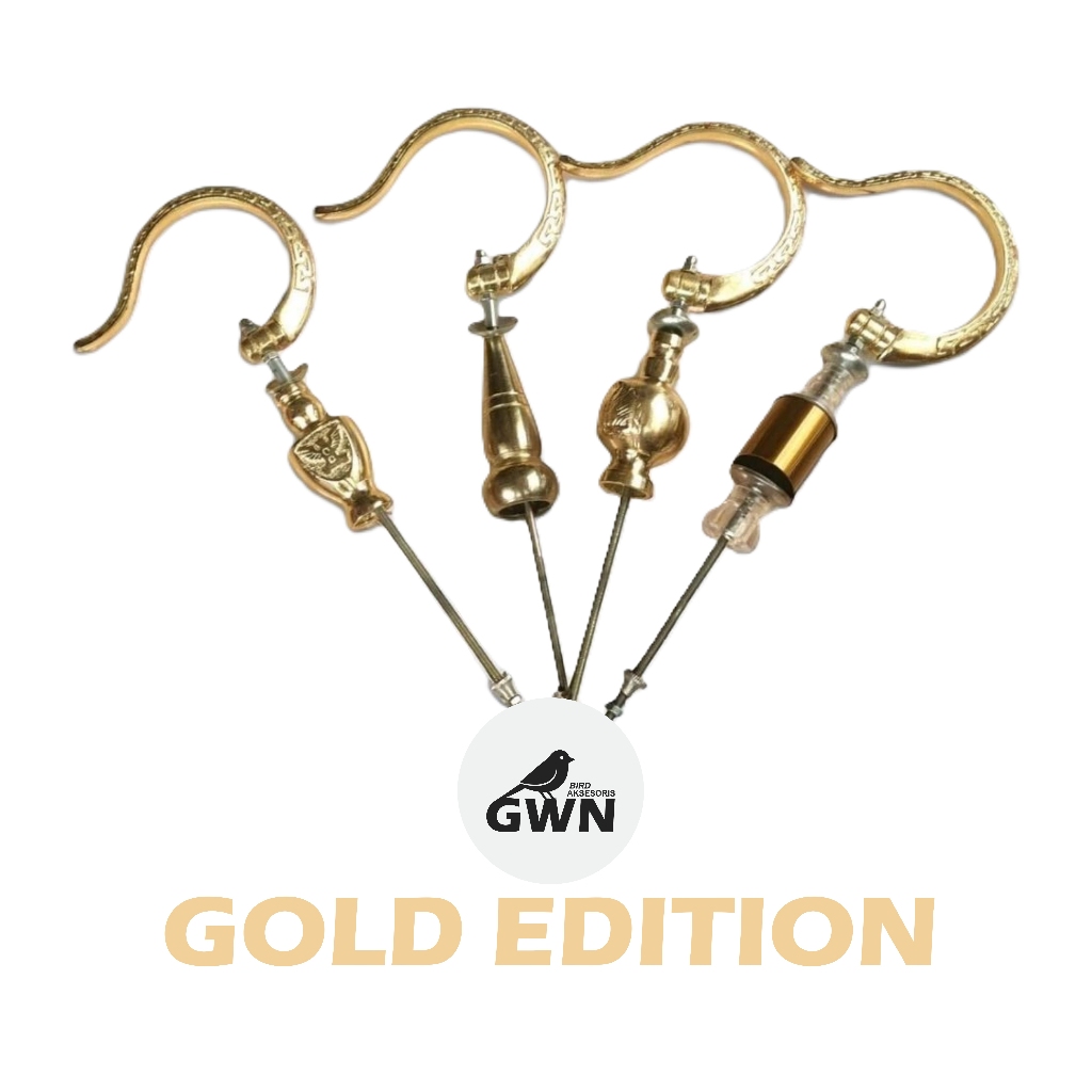 GANTUNGAN SANGKAR FULLSET PION GOLD CANTOLAN SANGKAR BURUNG KOTAK