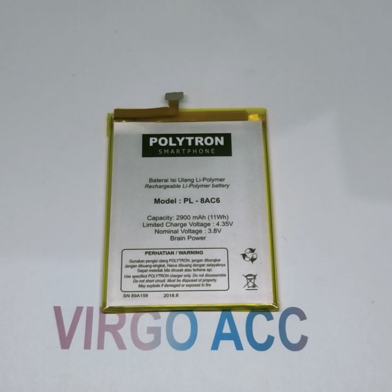 Baterai Batre Battery Polytron P500 Prime 7 PL-8AC6 PL8AC6 Original Battery Hp