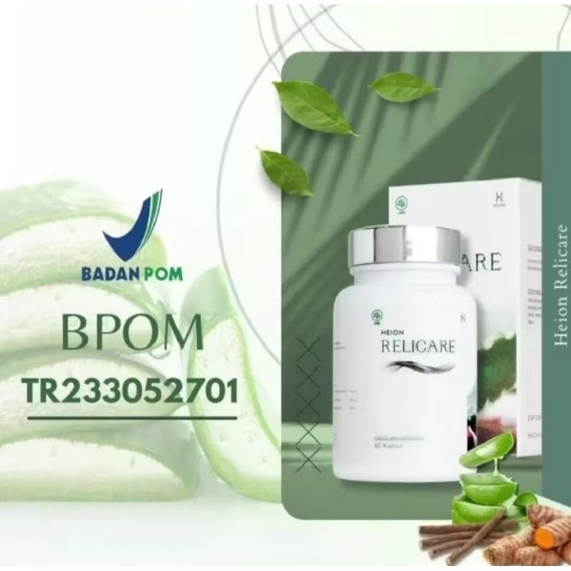 Heion Relicare 60 KAPSUL - Solusi Ampuh Asam Lambung , Maag , dan Gerd BPOM HERBAL ALAMI Lambung