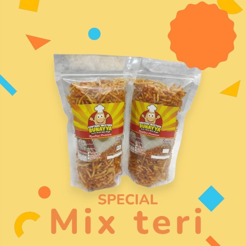 

Kentang Mustofa Pedas Manis Mix Teri Medan 100 Gram
