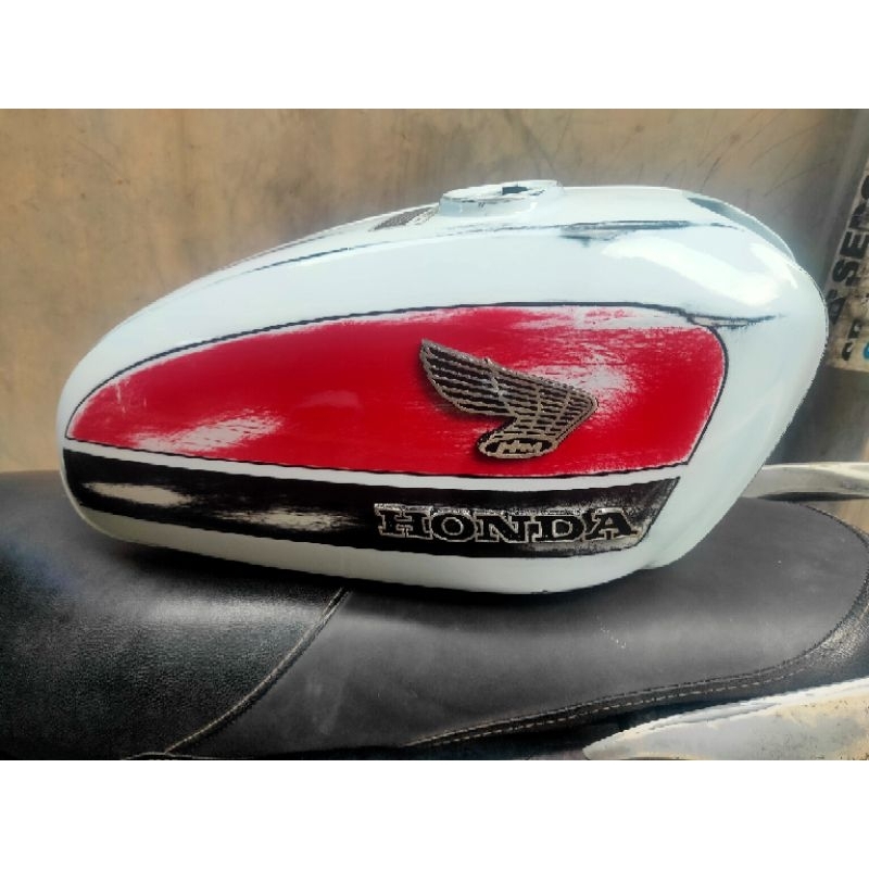 Tangki Cb Glatik cat model Kusam original tengki cb 100 galvanis semi pres cat model original Putih 