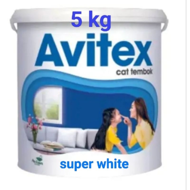 Cat avitex 5kg super white,cat tembok Avitex 5kg super white