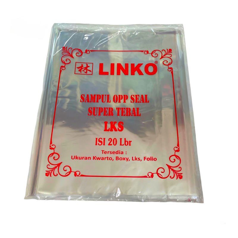 

Sampul OPP Perekat LKS LINKO Super Tebal Isi 20 Lembar | Plastik Sampul Pelindung