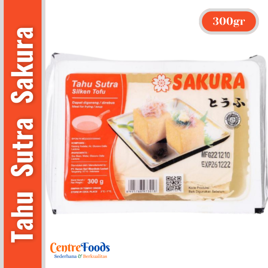 

Tahu Sutra Silken Tofu - Tahu Sutra SAKURA | 300gr [ Harga Per PCS ]