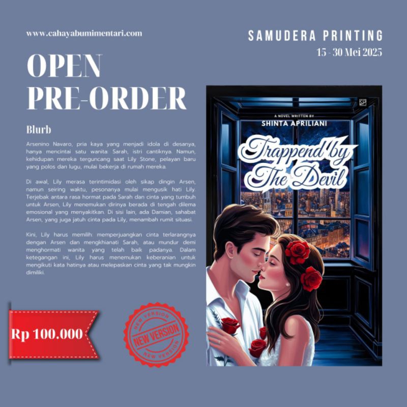 Buku Novel Trapped by The Devil by Shinta Apriliani (PO)