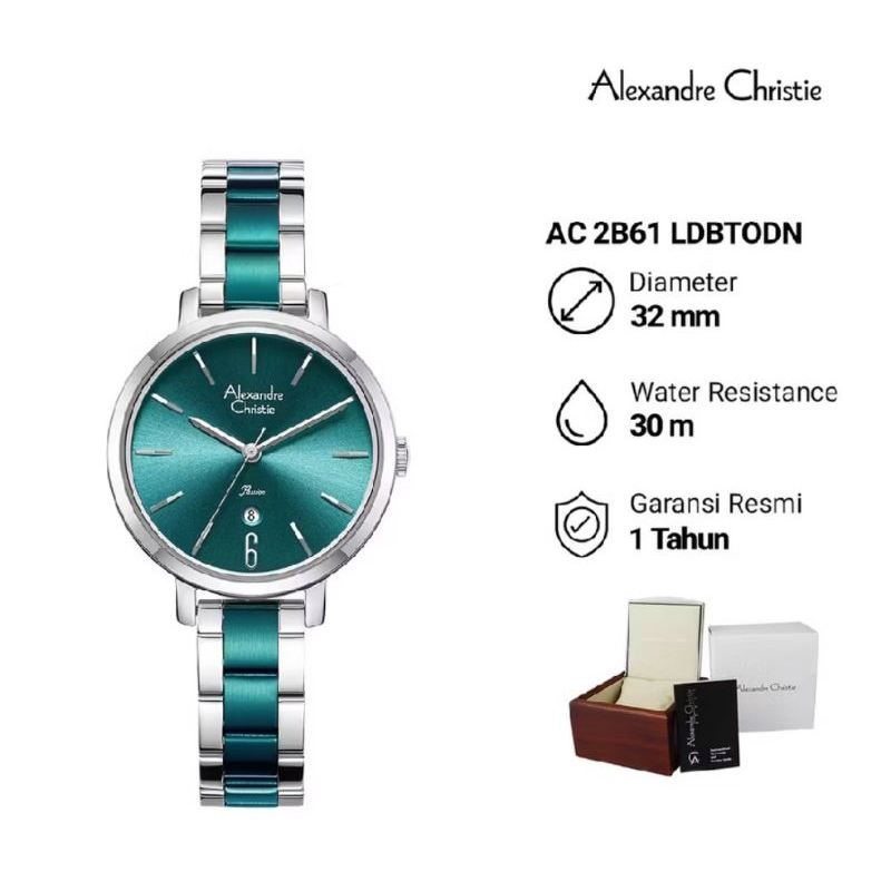 Best Seller Jam Tangan Wanita Alexander Christie AC 2B61 LDBTODN Analog Stainless Steel Original