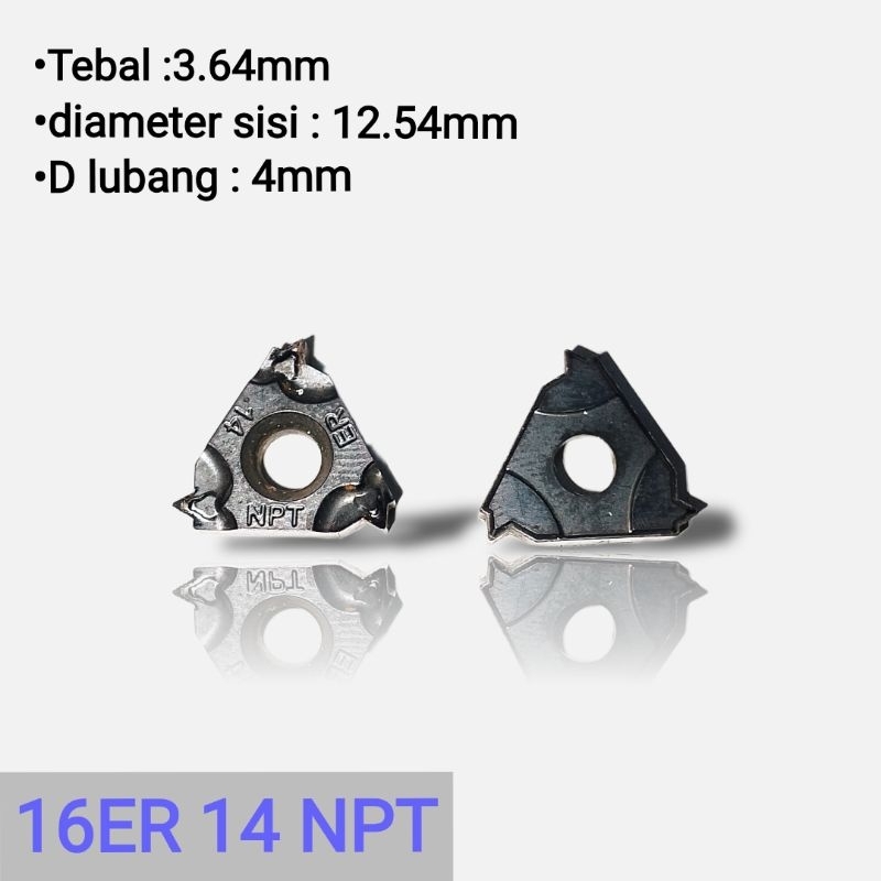 Insert 16 ER 14 NPT KYOCERA mata pisau bubut drat ulir luar ER 16 NPT 14 pahat ER16