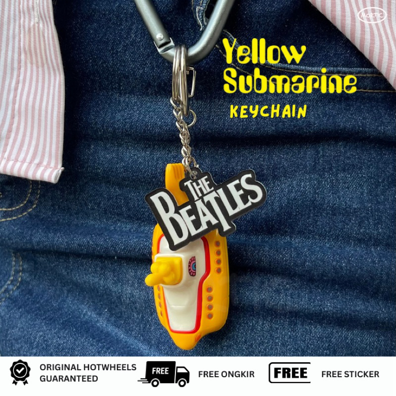 Yellow Submarine Keychain | Gantungan Kunci Hotwheels