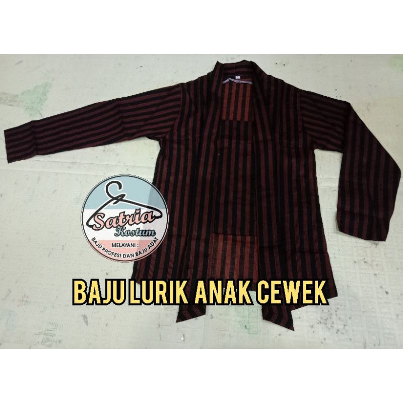 Baju adat lurik jawa anak perempuan || paud - tk - sd. baju surjan lurik jawa halusan / katun anak |