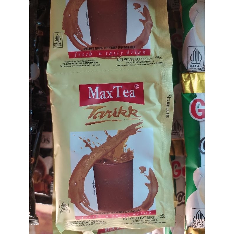 

Max Tea teh tarik 25g renceng (10 pcs)