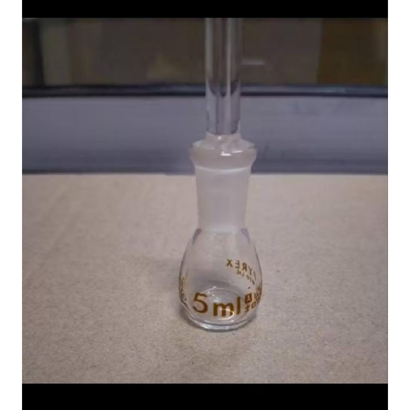 Picnometer 5ml – piknometer 5ml Pyrex Class A plus tutup
