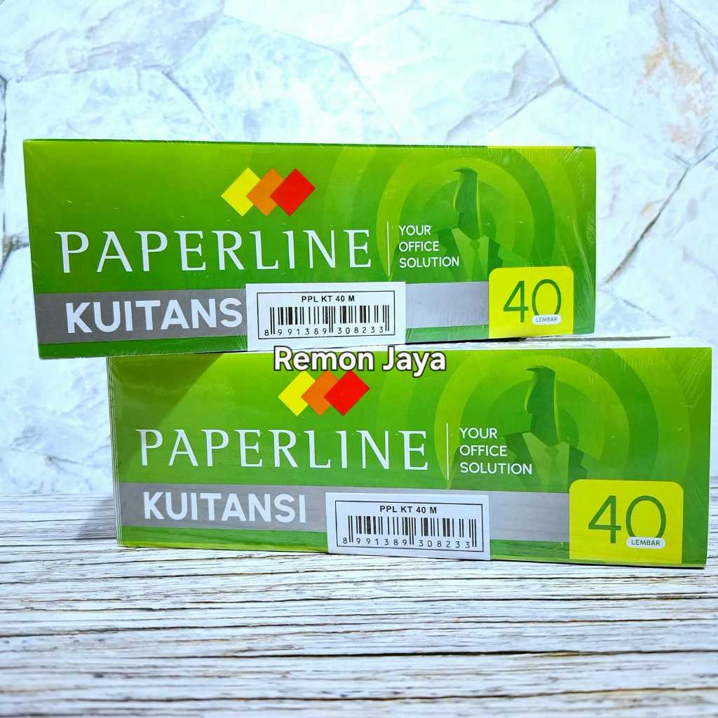 

BUKU KUITANSI PAPERLINE KT 40 M per pak (10 buku)