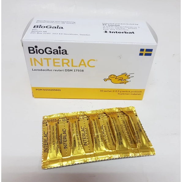 Interlac 𝟏 𝐒𝐀𝐂𝐇𝐄𝐓 - Suplemen Probiotic Untuk Pencernaan Bayi