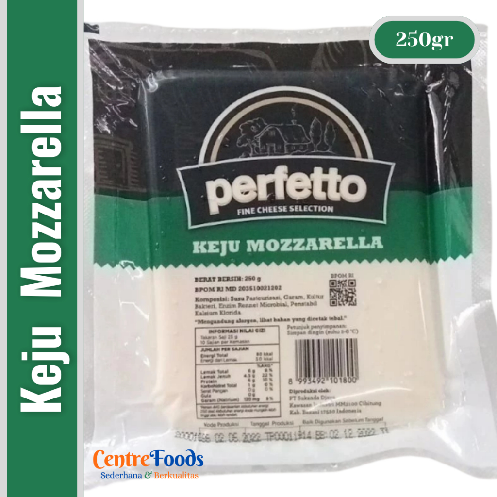 

Keju Mozarella - Fine Cheese Selection PERFETTO | 250gr [ Harga Per BKS ]